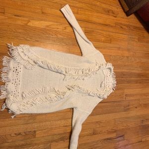 White sweater/ cardigan